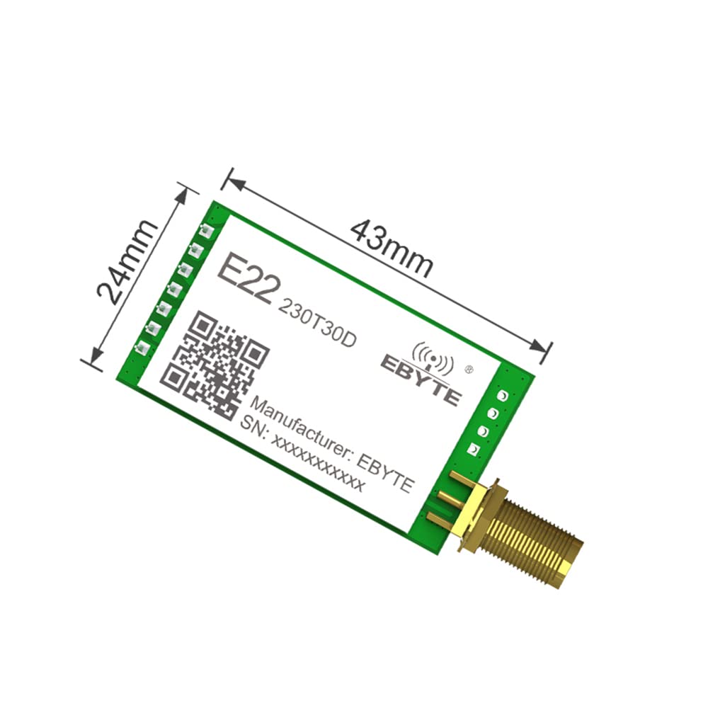 LoRa Wireless Module 868MHz 915MHz 22dBm EBYTE E22-900T22D 5km Long Range UART RF Transceiver Transmitter Receiver Low Power Consumption Small Size