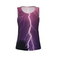 thumbnail image 3 of Picia Thunderstorm Violet Purple Pattern Women's Workout Tank Top,Breathable Activewear,Slim Fit Athletic Top,Versatile Workout Moisture-wicking top-XX-Large, 3 of 9