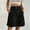 Black, variant on Rezuofi 1 Pcs Bermuda Shorts for Women Knee Length Casual Summer Trendy Elastic Wide Leg Short with Pockets