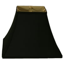 Royal Designs 10" Square Bell Lamp Shade, Black