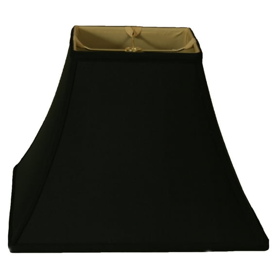 Royal Designs 10" Square Bell Lamp Shade, Black