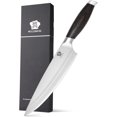 thumbnail image 1 of WILDMOK Chef Knife 8 Inch, German Steel Kitchen Knives Chef's Knives with Pakka Wood Handle, Gift Box, 1 of 6