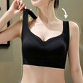 thumbnail image 2 of VISALY Posture Correcting Bra for Women Front Closure Wireless Seamless Bralette Bra Basic Lift Bra High Support Bralettes Full Coverage Lifting Minimizer Bra No Underwire T-Shirt Bra Black Xl, 2 of 9