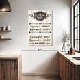 thumbnail image 3 of Elephant Stock Kitchen Rules Typography Wall Art - Vertical Canvas Wall Art - Dining Room Wall Decor - Inspirational And Typography Canvas - Brown And White Decor - 26" x 39", 3 of 8