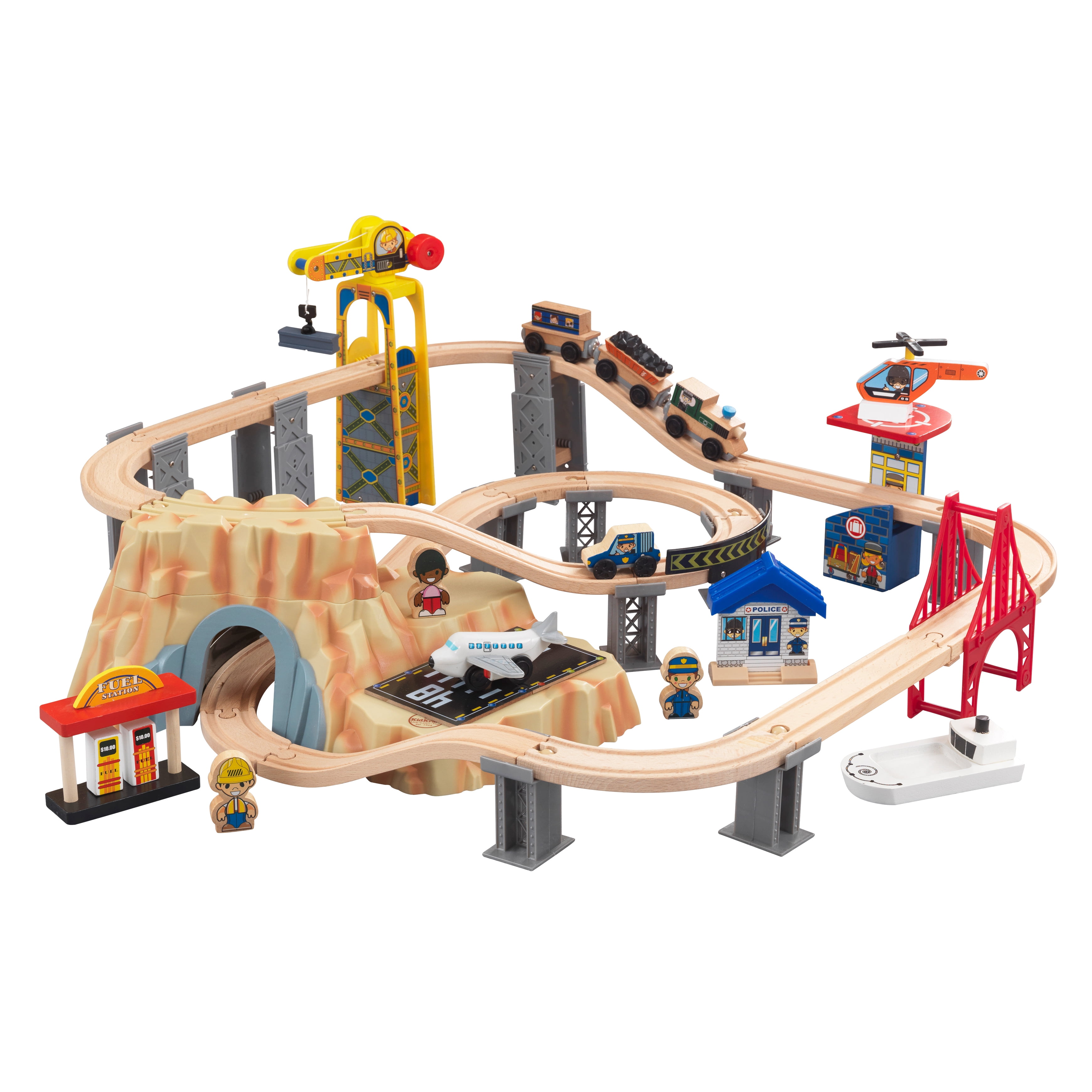 kidkraft transportation station train set
