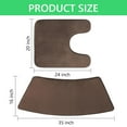 thumbnail image 2 of Tripumer Set of 2 Corner Shower Mats Bathroom Rugs U Shape Mats for Corner Shower Bath Brown, 2 of 7