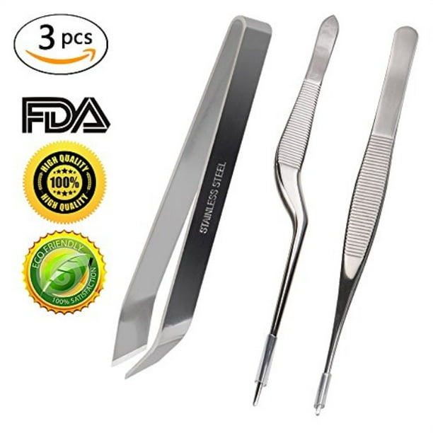 Kitchen Culinary Fish Bone Tweezers Tongs Rivoean 3 Piece Set Stainless