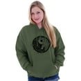 thumbnail image 4 of Floral Yin Yang Symbolic Spiritual Hoodie Sweatshirt Women Brisco Brands L, 4 of 6
