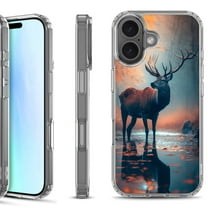 For iPhone 17 Shockproof Protective Phone Case, by OneToughShield - Deer Autumn