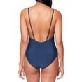 thumbnail image 2 of Js Jessica Simpson Womens Lace Up Plunge One Piece Swimsuit, 2 of 4