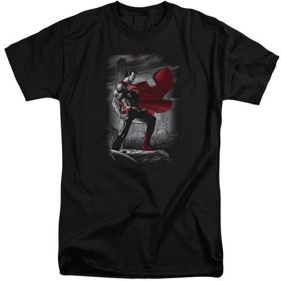 Superman Metropolis Guardian Adult Tall T-Shirt Black