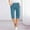 Blue, variant on Patlollav Womens Shorts Casual Solid Color Waist Elastic Loose Straight Wide Leg Half Pants with Pocket