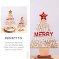 thumbnail image 5 of HONITANO Christmas Ornaments Simple Colors Tree Shape For Family 4Pcs 6.9X4.5X0.4In, 5 of 9