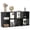 Black, variant on JIOABL 8 Cube Storage Organizer, Open Corner Bookshelf with Removable Back Panels for Living Room Bedroom Office, Black