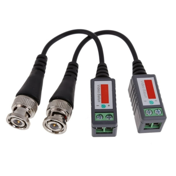 10x Cámara CCTV Pasivo Video Balun Transceptor BNC Conector Coaxial Cable