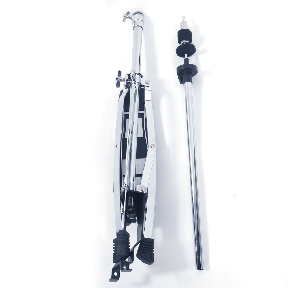 Tcbosik 25.6"-43.4" Height Adjustable Cymbal Stand Hi-Hat Stand with Pedal for Drum Kit, Silver & Black