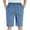 Blue, variant on fartey Mens Plus Size Linen Shorts with Pockets Elastic Waist Baggy Casual Short Breathable Summer Solid Color 5 Inch Pants, XL-5XL