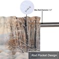 thumbnail image 5 of Winter Forest Deer Window Curtain Valances Wild Animal Elk Snowy Tree Rustic Farmhouse Privacy Decorative Rod Pocket Short Window Valance Curtains 54 by 18 in, 1 Panel, 5 of 6
