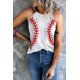 thumbnail image 2 of ABPHQTO Camiseta sin mangas blanca con cuello redondo y estampado gráfico de béisbol para mujer, 2 of 5