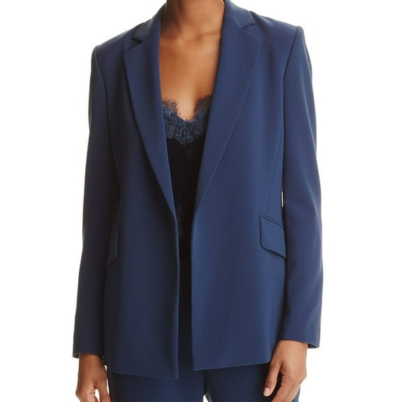 Dylan Gray Womens Crepe Blazer Jacket, Blue, 4