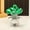 Green, variant on Transparent Glass Rose Bouquet Ornament, 3.5x4.3inch Valentines's Day Home Decoration, Holiday Gift for Woman
