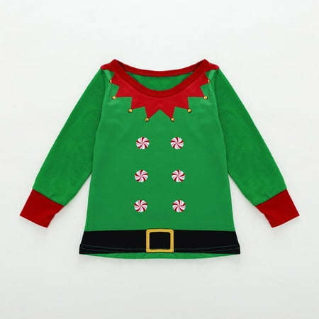 

Parent-child Autumn And Winter Mosaic Color Stripe Suit Christmas Print Family Memebers Sleepwear Pajamas Set