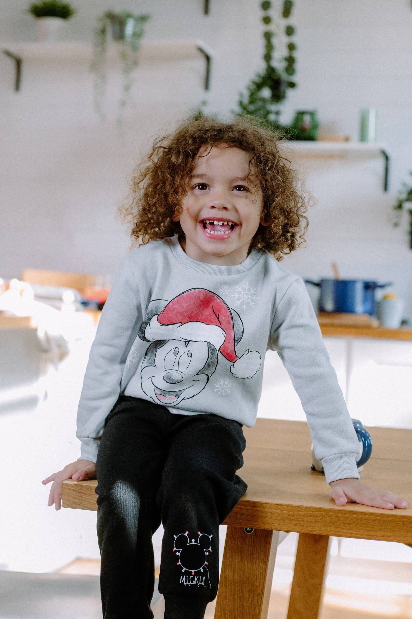 Disney Mickey Mouse Christmas Fleece Sweatshirt and Jogger Pants Outfit Set Toddler to Big Kid