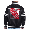 thumbnail image 2 of Youth Starter  Black Carolina Hurricanes Starter Printed Logo Satin Varsity Full-Snap Jacket, 2 of 2