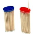 thumbnail image 1 of Chef Cure-Dents de Poche en Bambou, 60 Unités Ensemble de 2 Pcs, Naturel, 1 of 2