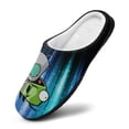 thumbnail image 3 of Invader Zim Gir Fuzzy Cotton Slippers For Mens Winter Cotton Lightweight Anti-slip Rubber Sole Slippers House Open Back Slippers Closed Toe Slippers, 3 of 9