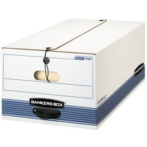 Bankers Box® Stor/File™ FastFold® Medium-Duty Storage Boxes With String & Button Closure and Built-In Handles, Legal Siz