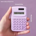 thumbnail image 6 of Small Solar Calculator Portable Calculator Cute 8 Digits LCD Electronic Calculator Home Office Primary School Teaching Supplies, 6 of 9
