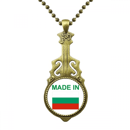 bulgaria country love necklace antique guitar jewelry music pendant