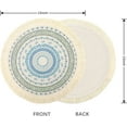 thumbnail image 5 of NOGIS Mandala Placemats Set of 4, 13 Inch Cotton Woven, Round Fringe Placemats for Boho Kitchen Décor , Bohemian placemats for Wedding Home Decoration., 5 of 6