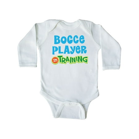 

Inktastic Bocce player in training Gift Baby Boy or Baby Girl Long Sleeve Bodysuit