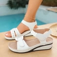 thumbnail image 5 of UP to 65% off Sandals for Women, Xunlbb Women's New Summer Fashion Breathable Lace Bun Strap Wedge Sandals(White,Size:36), 5 of 9