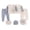 HB-Light Blue, variant on Preemie Newborn Baby Boys Layette Set New Born Baby Girl Must Haves 7pcs Baby Set For Comfortable Soft Stylish Cute Cartoon Baby Set for 0-3 Months,Light Gray
