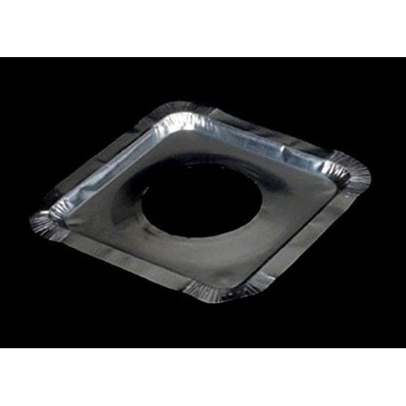 Durable Packaging Square Aluminum Foil Gas Liners - Disposable 8.5" x 8.25" Stove Burner Bibs (pack of 10)