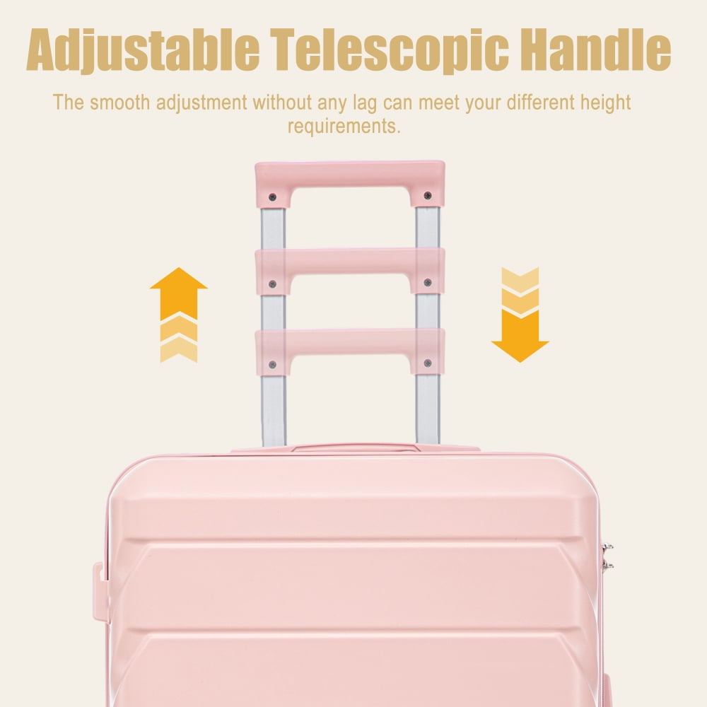 28 Inch ABS Hard Shell Large Travel Checked Luggage - Scratch Resistant Surface Four Multi-Directional Wheels,  With Combination Lock and Side Hooks .(Silver)
