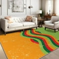 thumbnail image 2 of Abstract Multicolor Stripes Creative Area Rug 5x7ft Rug Retro Nostalgic Orange Green Rugs 70s 80s Indoor Outdoor Rustic Style Soft Non Slip Washable Carpets, 2 of 6