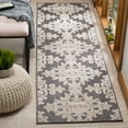 thumbnail image 2 of SAFAVIEH Cottage Damjan Geometric Floral Indoor/Outdoor Area Rug Taupe, 8' x 11'2", 2 of 6