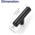 thumbnail image 3 of 10 Pack 2 inch Cabinet Pulls Matte Black Stainless Steel Kitchen Drawer Pulls Cupboard Handles Cabinet Handles, 3 of 10