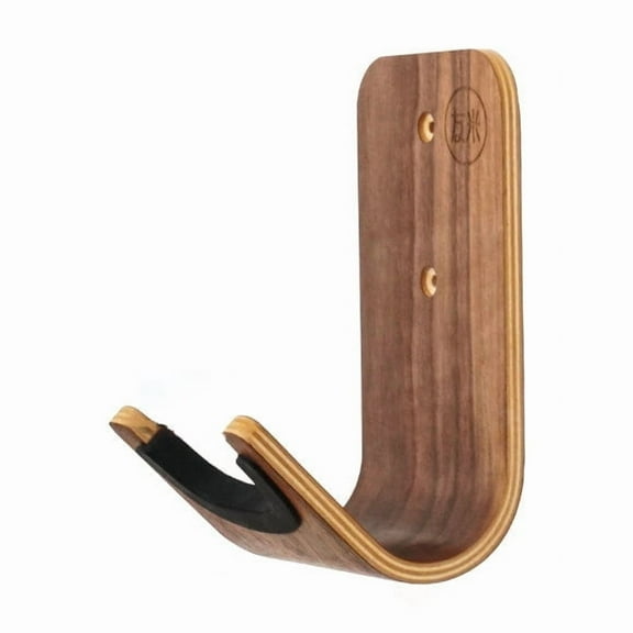 Guitar Wall Mount Hook Walnut Wood Guitar Hanger for Storage & Display Heavy Duty Ply Guitar Holder for The Wall Hangers Stand for Acoustic Guitars