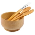 thumbnail image 4 of Diy Face Cover Mixing Bowl Set Kits De Herramientas De Cubierta Facial De Madera Que Incluyen Bowl Spoon Brush Stirrer Serendint CE006423-00, 4 of 6