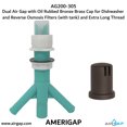 thumbnail image 6 of Dual Air Gap with Oil Rubbed Bronze Brass Cap for Dishwasher and Reverse Osmosis Filters (with tank) and Extra Long Thread (AG200-305, AG200-X05, AMERIGAP), 6 of 9
