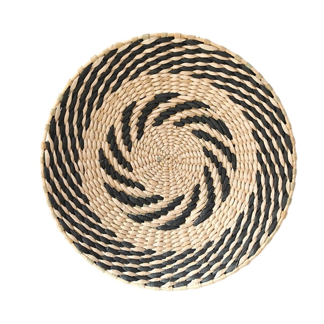 tapiz tejido Decoración De Pared Patrón De Tejido De Hierba Artística Decoración Para Entrada De Cocina Estilo C 30cm