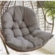 thumbnail image 1 of Cojín para Silla, Cojín para Sillón de Ratán, Cojines para Silla Relax para Columpio de Cesta Colgante, Cojines para Asiento de Cesta para Interior, Exterior, 80 x 120 cm, Gris, 1 of 5