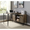 thumbnail image 3 of ACME Bureau en Bois Zakwani avec Rangement en Chêne Rustique et Noir, 3 of 7