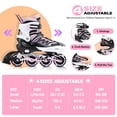 thumbnail image 3 of 2PM SPORTS Patines en línea iluminados ajustables Cytia Pink para niñas con ruedas iluminadas Patines para principiantes divertidos y parpadeantes para niños, 3 of 6