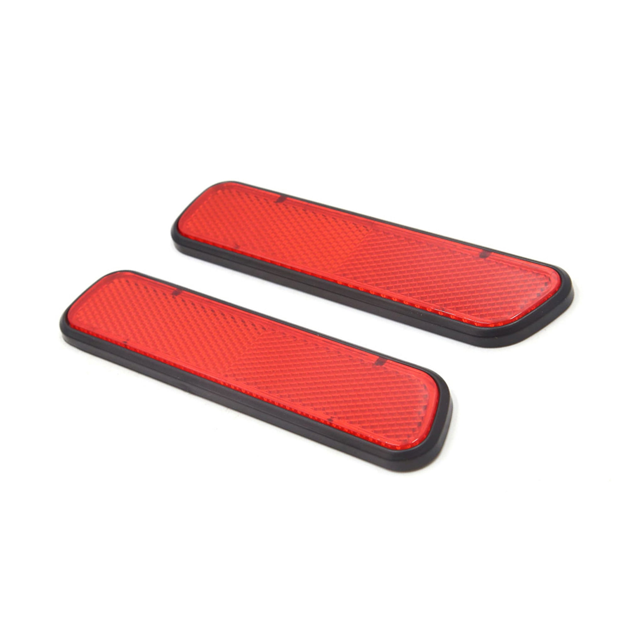 Unique Bargains 2Pcs Red Plastic Vehicle Reflective Sticker Decor Self Adhesive Reflectors